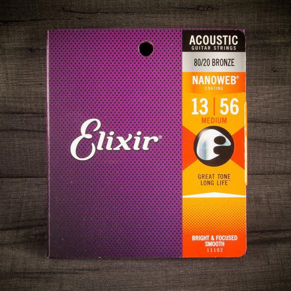 Elixir Strings Elixir 13-56 Nanoweb Coated Acoustic Guitar Strings