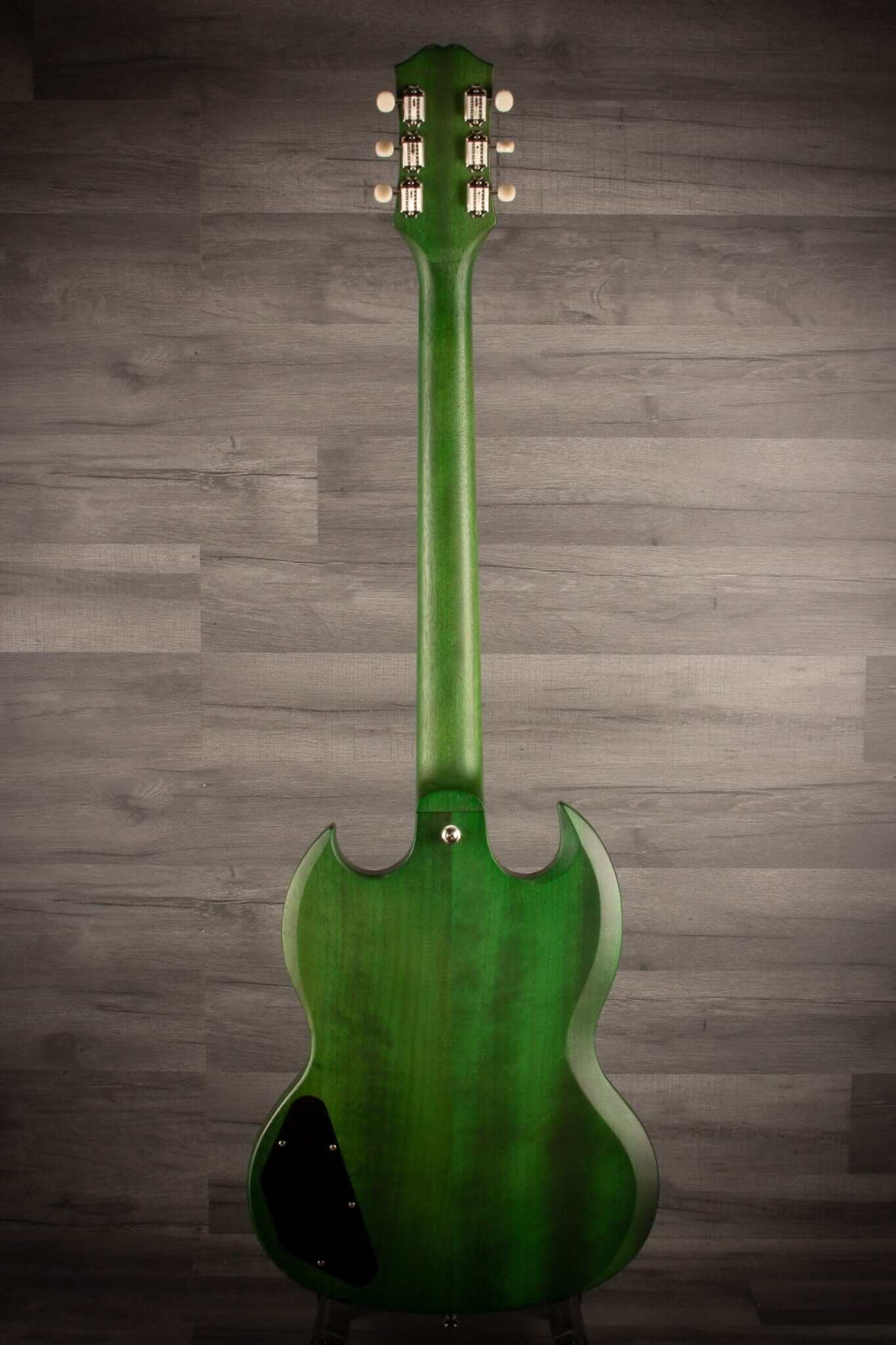 USED - Epiphone SG Classic Worn P-90s - Inverness Green, inc pod case