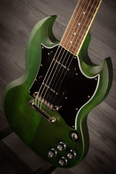 USED - Epiphone SG Classic Worn P-90s - Inverness Green, inc pod case