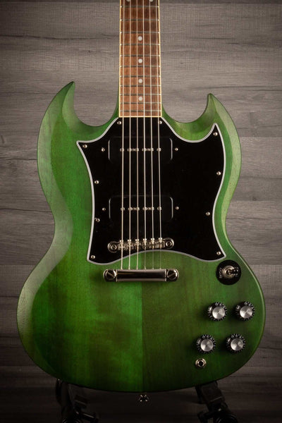 USED - Epiphone SG Classic Worn P-90s - Inverness Green, inc pod case