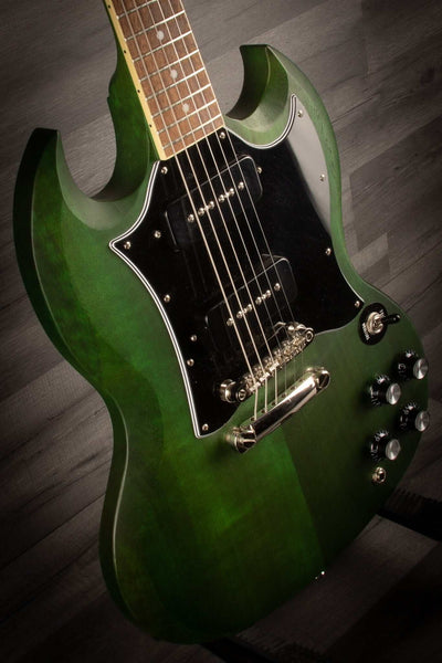 USED - Epiphone SG Classic Worn P-90s - Inverness Green, inc pod case