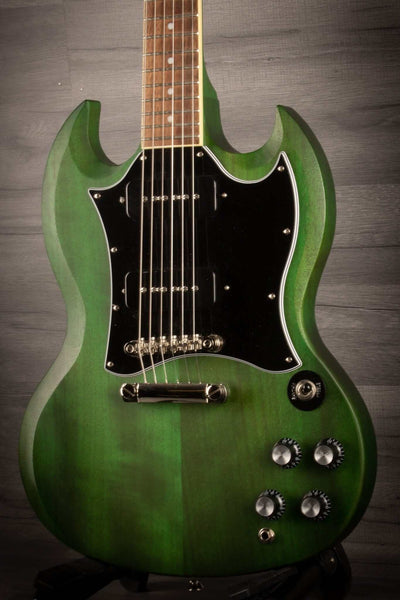 USED - Epiphone SG Classic Worn P-90s - Inverness Green, inc pod case