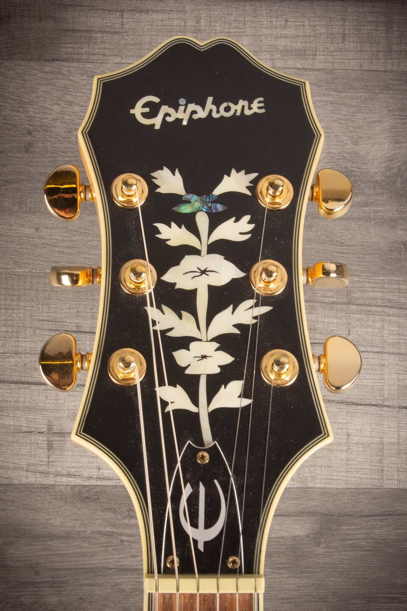 Epiphone Electric Guitar USED - Epiphone Sheraton ii - Natural, Gold Hardware - 2011