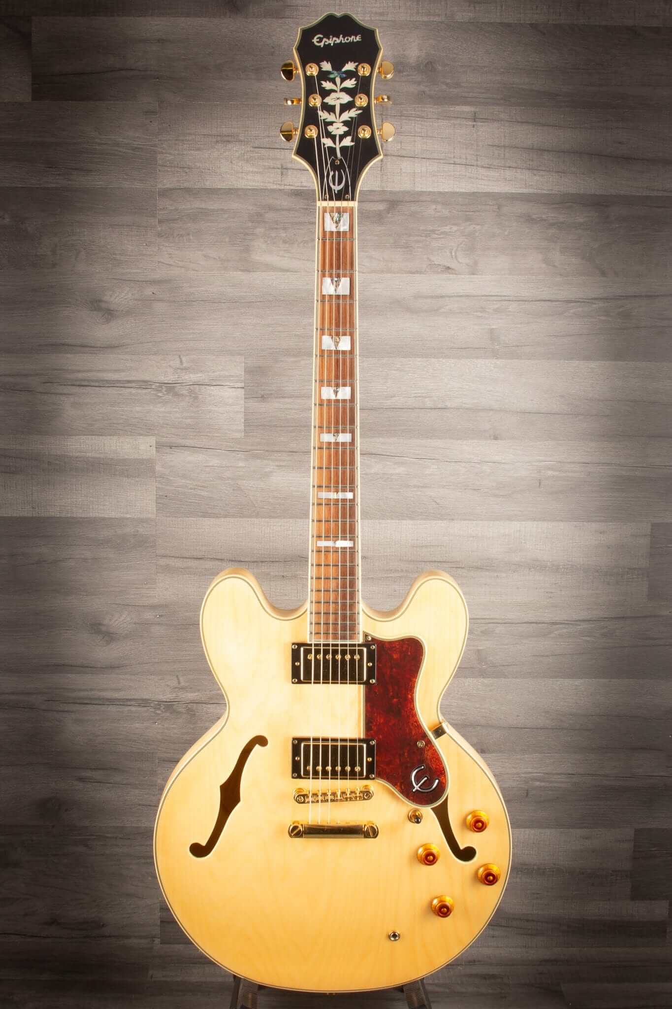 USED - Epiphone Sheraton ii - Natural, Gold Hardware - 2011
