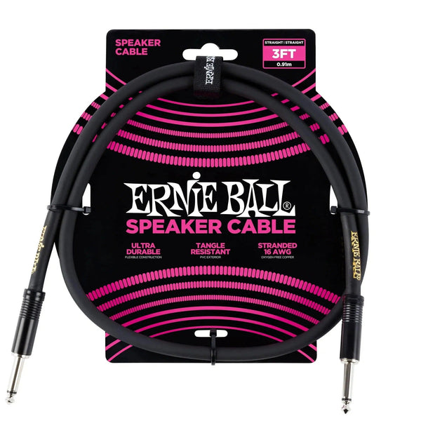 Ernie Ball Accessories Ernie Ball 3 Ft Straight / Straight Speaker Cable