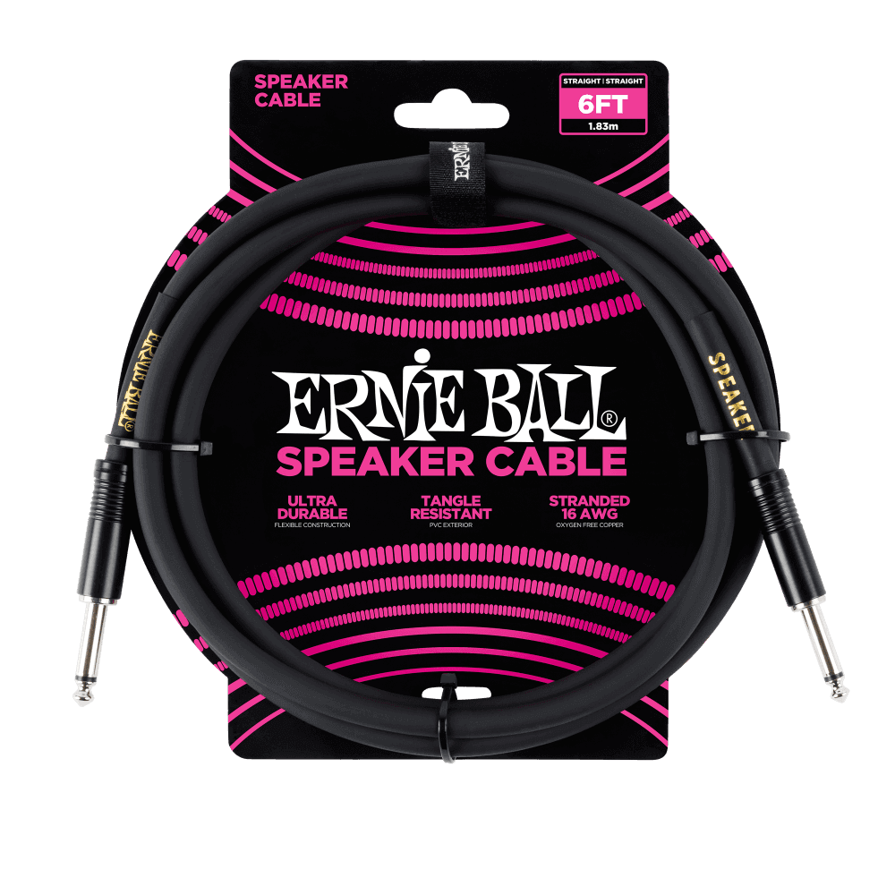 Ernie Ball 6 Ft Straight / Straight Speaker Cable