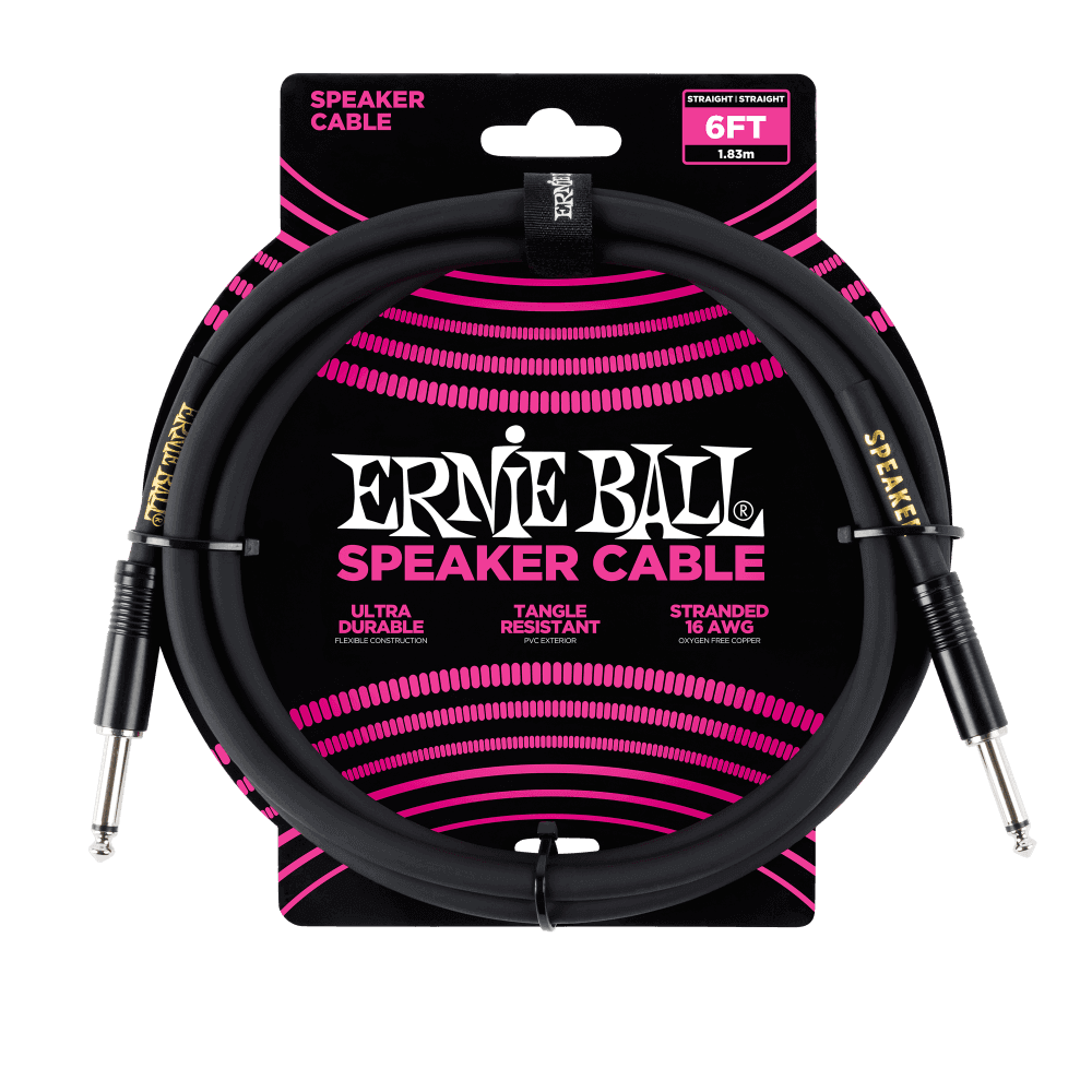 Ernie Ball Accessories Ernie Ball 6 Ft Straight / Straight Speaker Cable