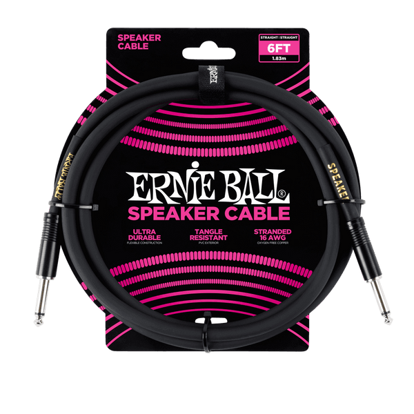 Ernie Ball Accessories Ernie Ball 6 Ft Straight / Straight Speaker Cable