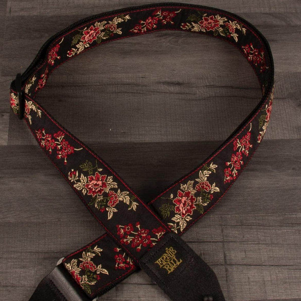 Ernie Ball Accessories Ernie Ball Jacquard Guitar Strap - Red Rose