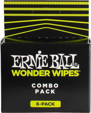 Ernie Ball Wonder Wipes Combo Pack - 6 Pack - Set Up by MusicStreet