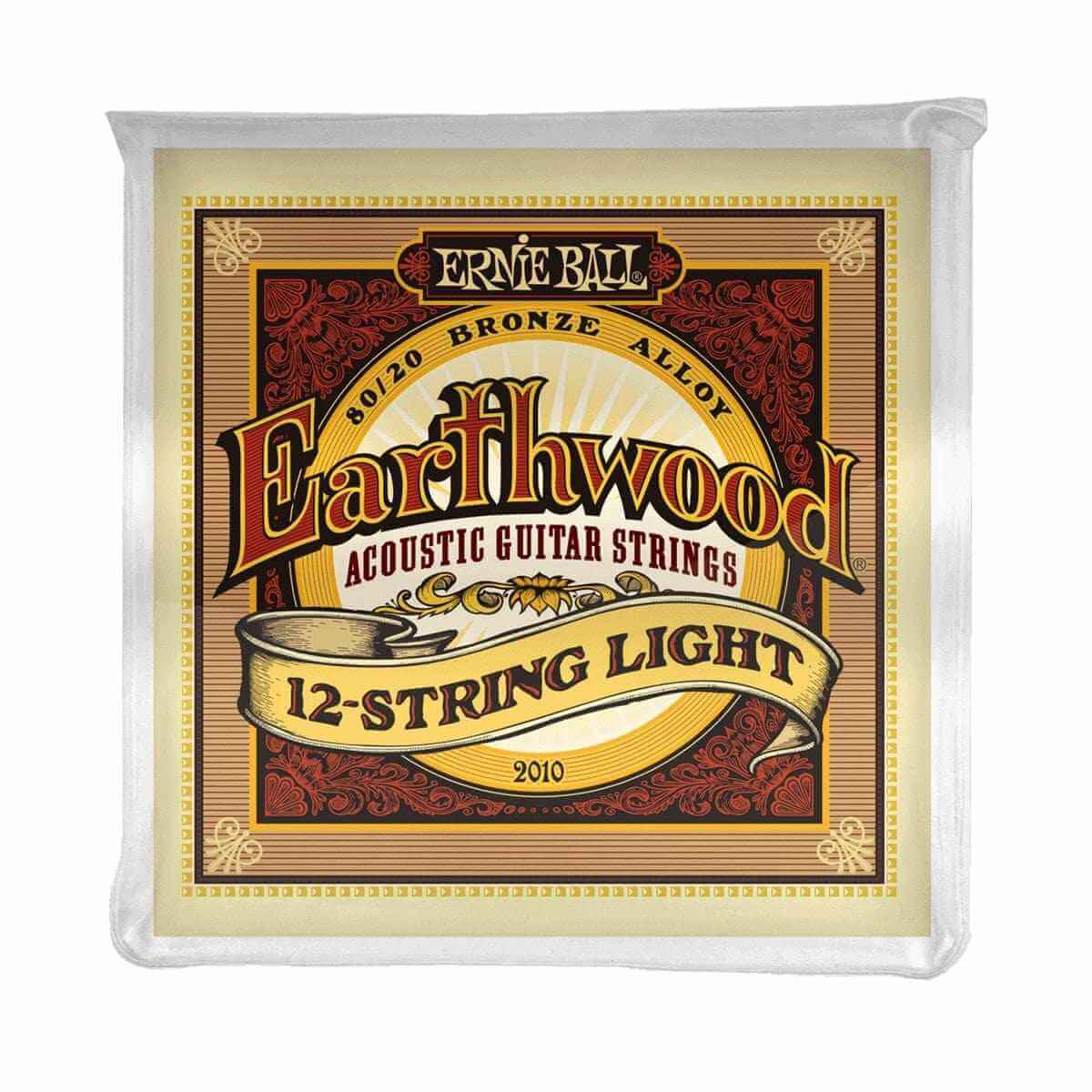 Ernie Ball 2010 Earthwood 12 String Bronze Acoustic Guitar Strings Light