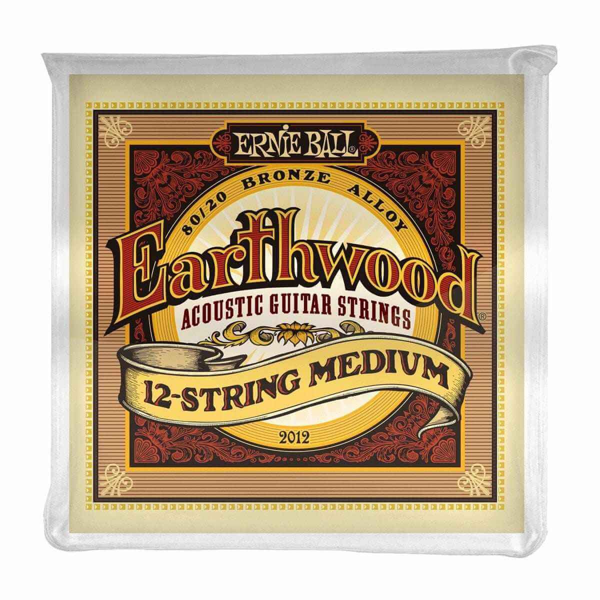 Ernie Ball 2012 Earthwood 12 String Bronze Acoustic Guitar Strings Medium