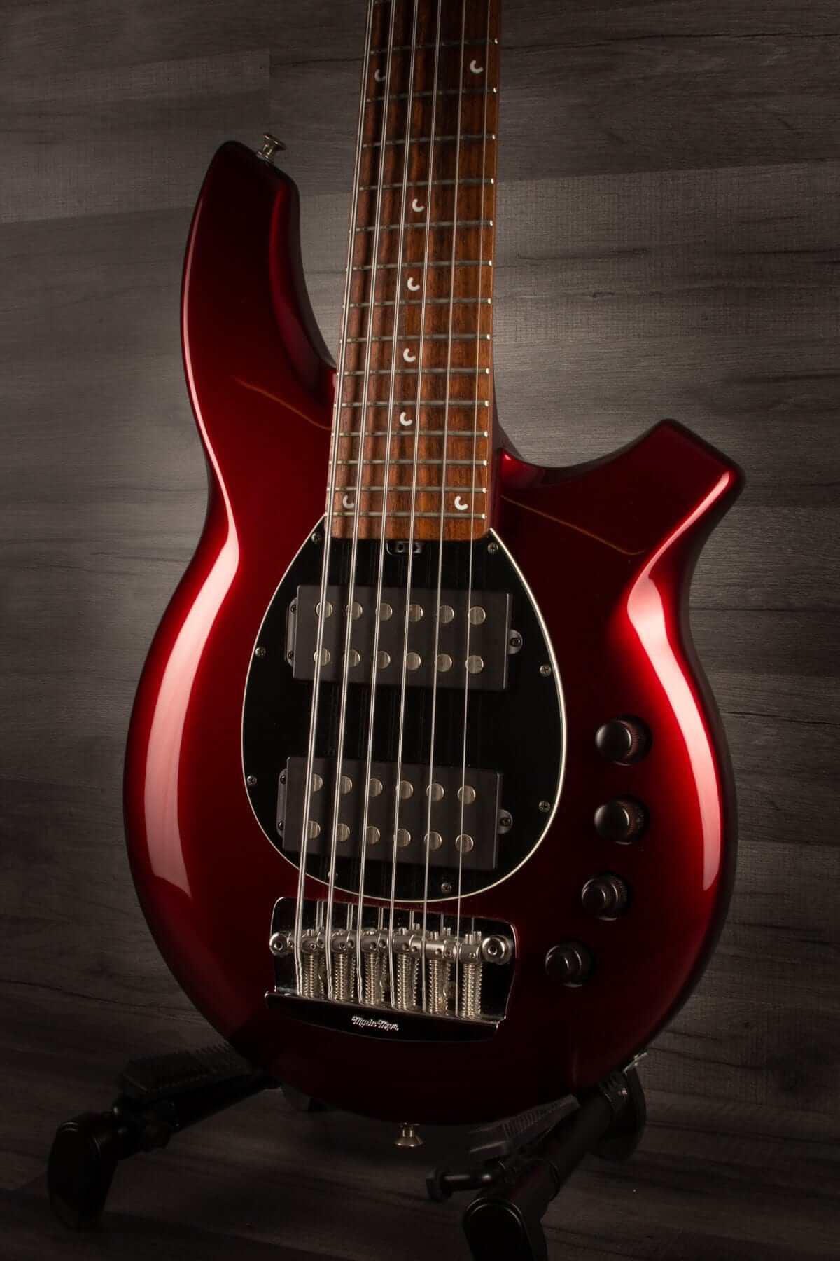 USED Musicman Bongo HH 6 String in Candy Apple Red