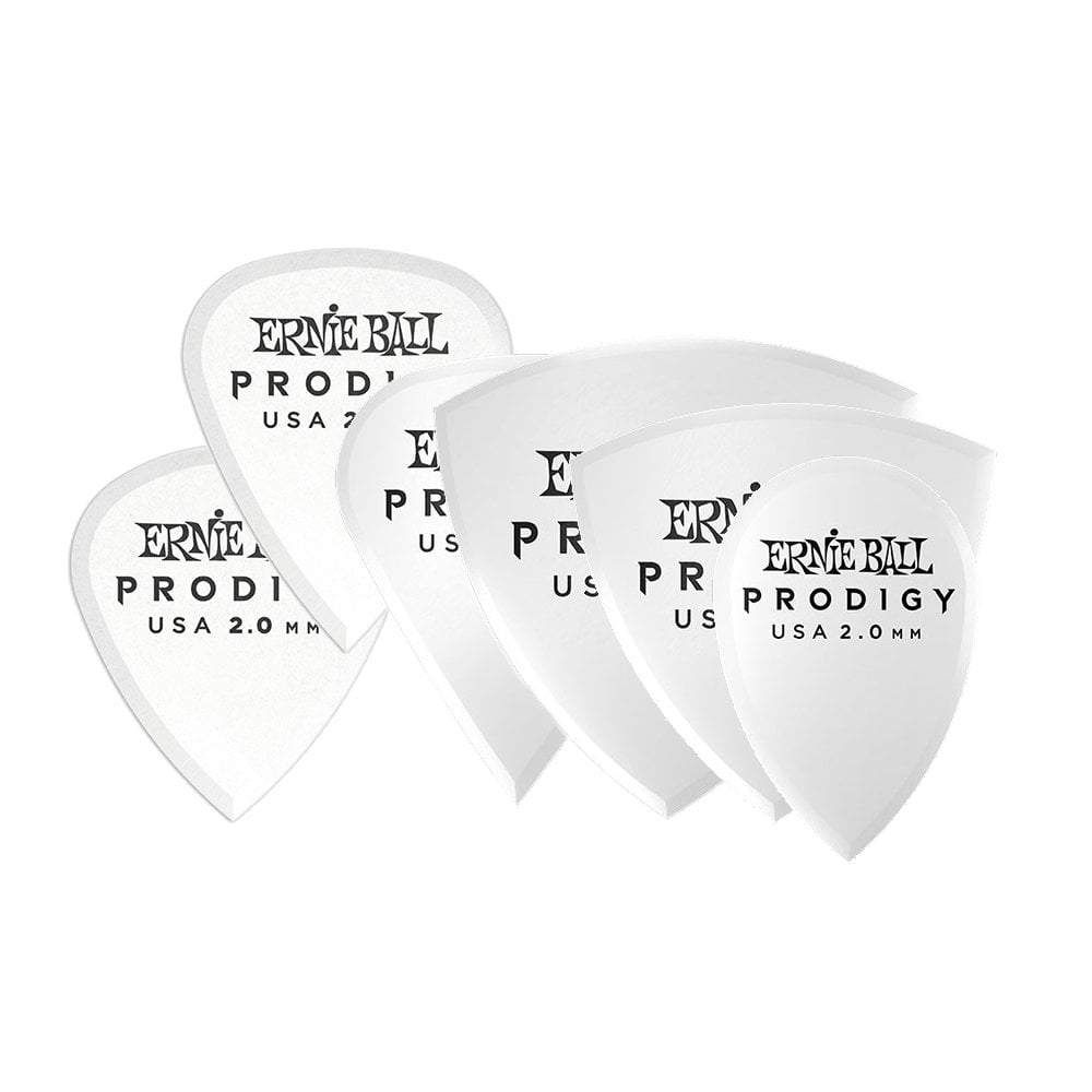 Ernie Ball 2.0mm White Multipack Prodigy Picks 6-Pack