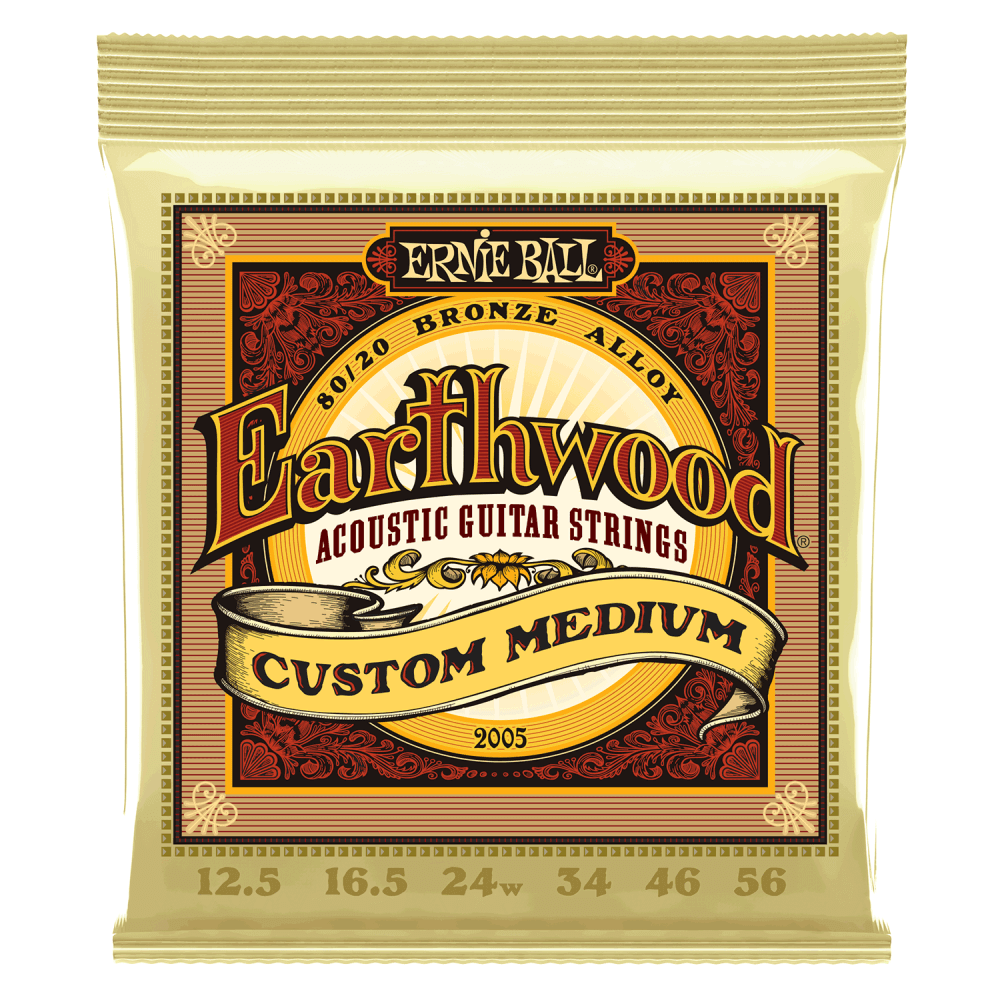 Ernie Ball Strings Ernie Ball 2005 Earthwood Custom Medium 80/20 Bronze 12.5-56