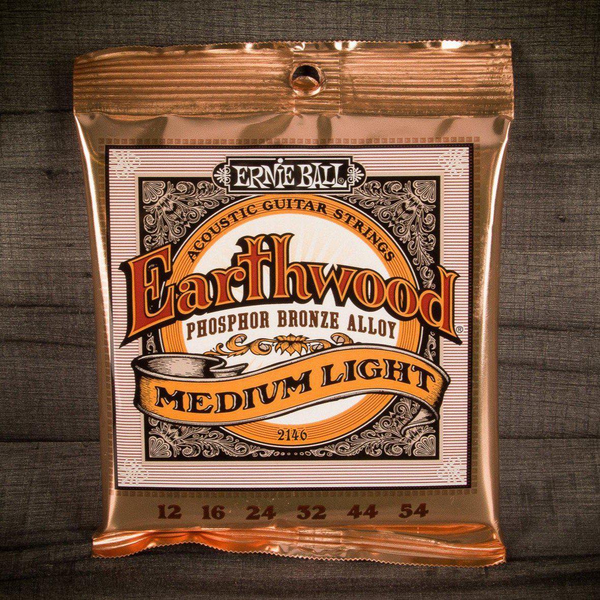 Ernie Ball Strings Ernie Ball 2146 Earthwood Phosphor Bronze Medium Light 12-54