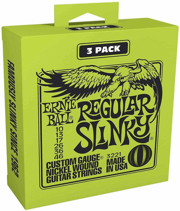 Ernie Ball Regular Slinky 3221 Guitar Strings 10-46 - 3 Pack