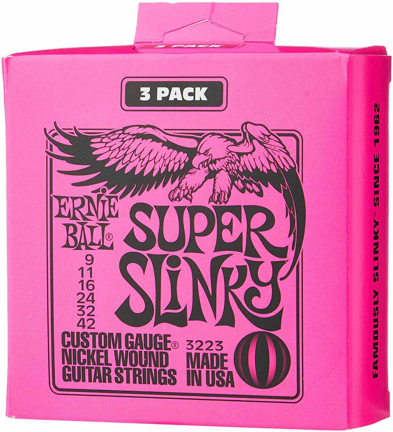 Ernie Ball Super Slinky 3223 Guitar Strings 9-42 - 3 Pack