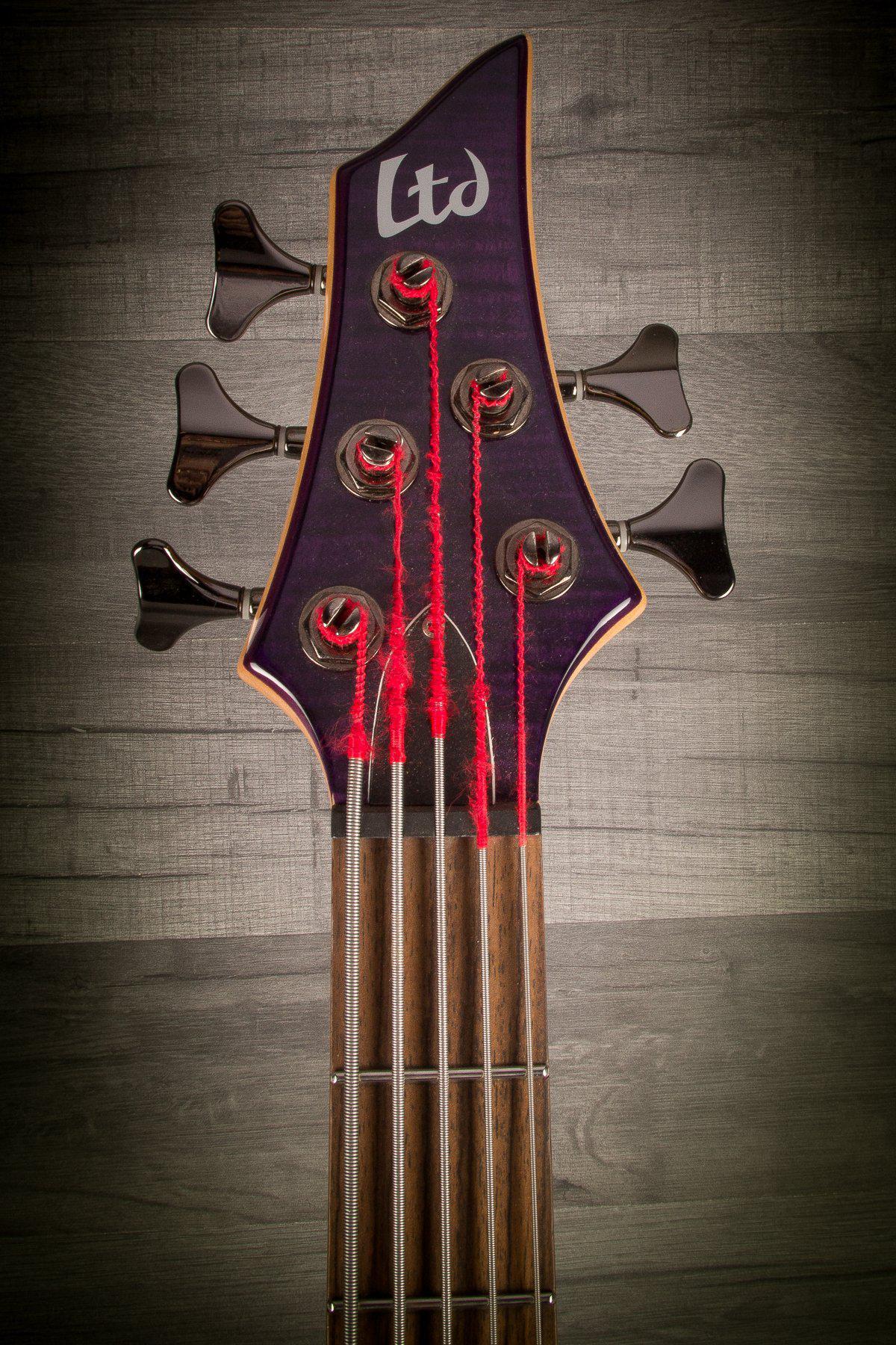 ESP Bass Guitar USED - ESP LTD F-155DX Dark See Thru Purple