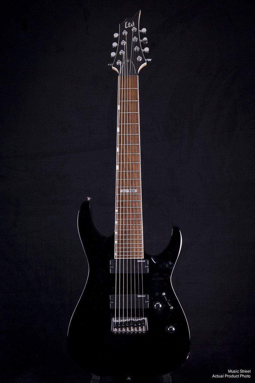 USED - Esp Ltd - H208 8 String Electric Guitar (Black) - MusicStreet