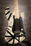 EVH Electric Guitar EVH Striped Series, White with Black Stripes