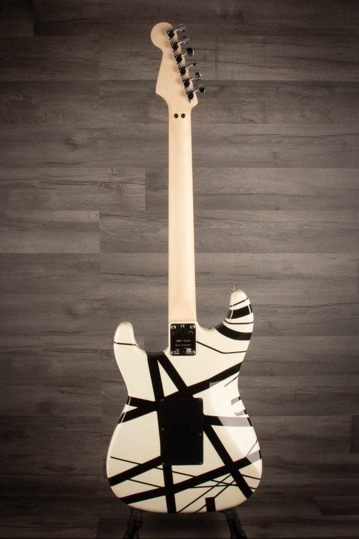 EVH Striped Series Electric Guitar - White with Black Stripes