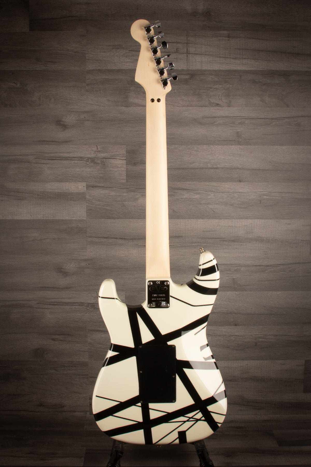 EVH Electric Guitar EVH Striped Series, White with Black Stripes