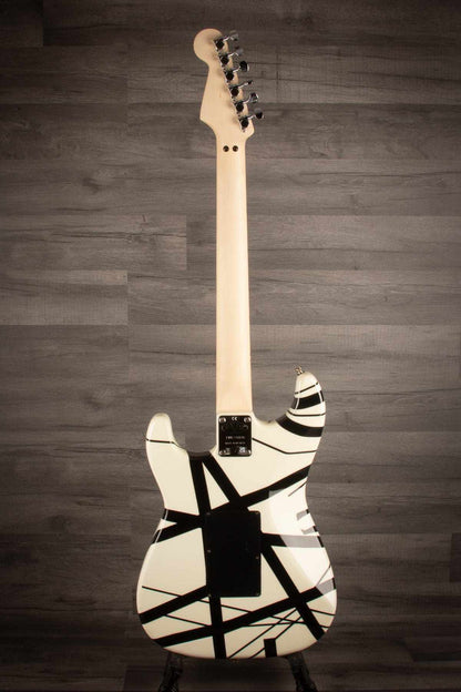 EVH Striped Series Electric Guitar - White with Black Stripes