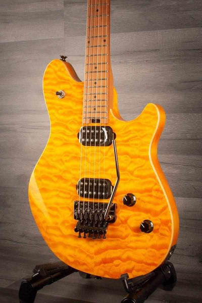 EVH Wolfgang WG Standard QM Electric Guitar - Transparent Amber