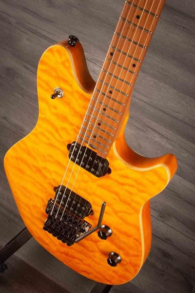EVH Wolfgang WG Standard QM Electric Guitar - Transparent Amber