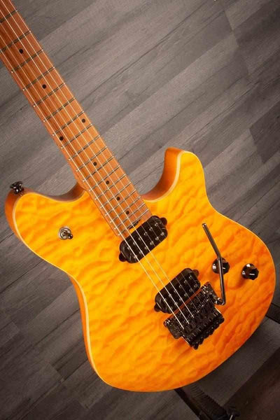 EVH Wolfgang WG Standard QM Electric Guitar - Transparent Amber