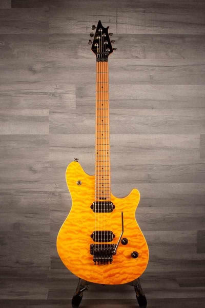 EVH Wolfgang WG Standard QM Electric Guitar - Transparent Amber
