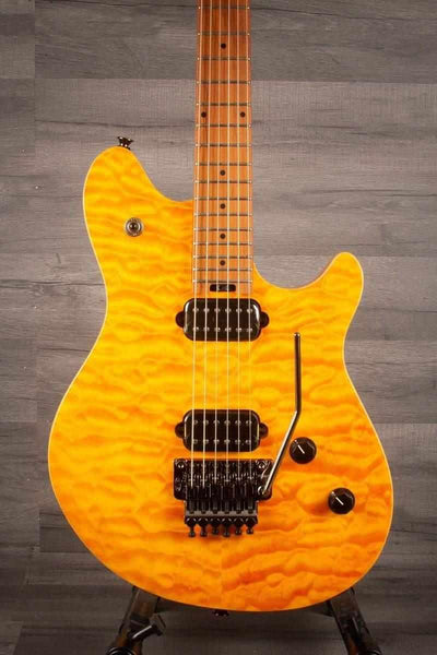 EVH Wolfgang WG Standard QM Electric Guitar - Transparent Amber