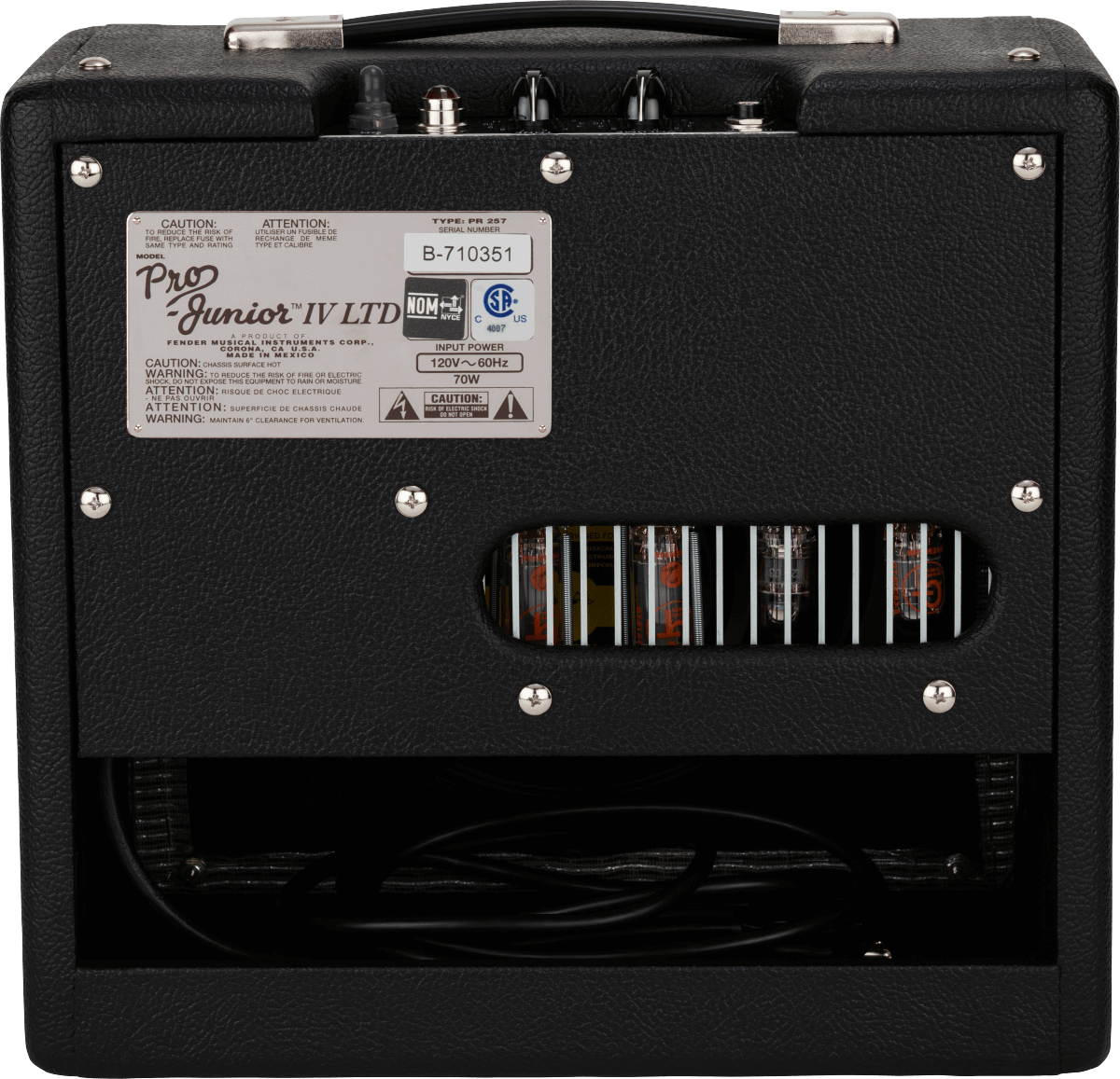 Fender Pro Junior IV SE Black Combo Valve Amp