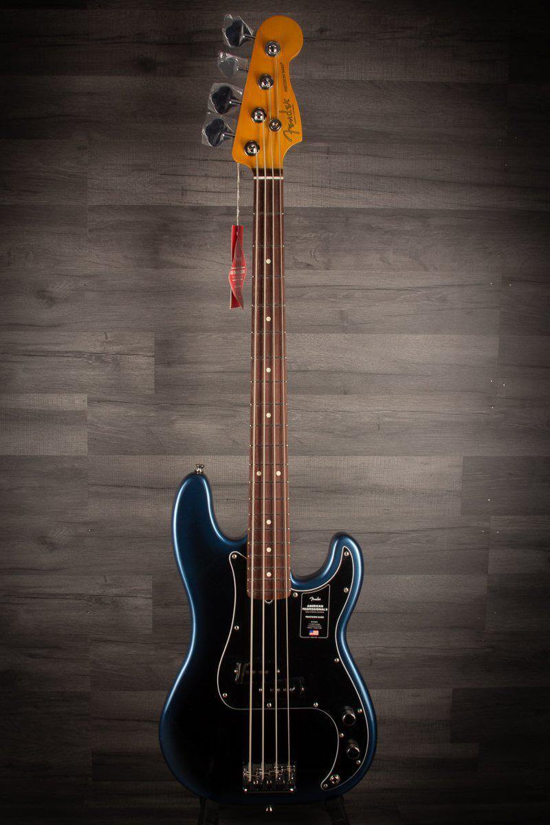 Fender American Professional II Precision Bass Guitar, Maple Neck - Dark Night