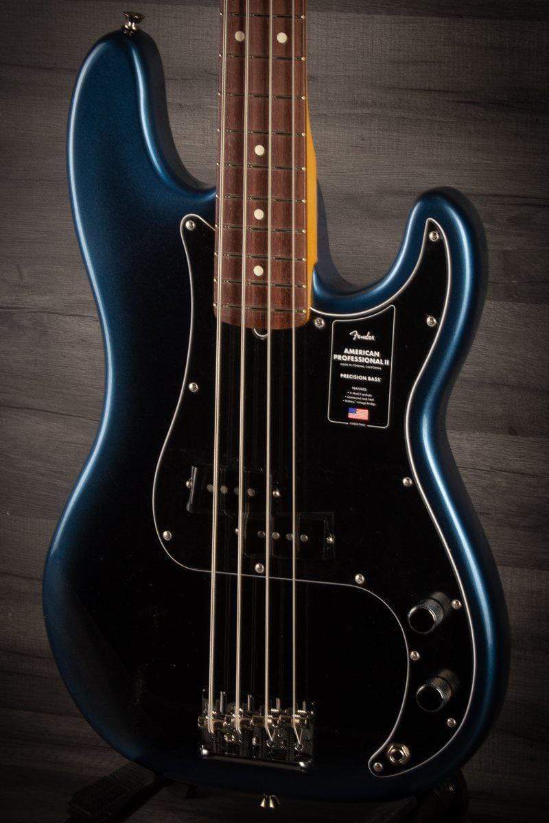 Fender American Professional II Precision Bass Guitar, Maple Neck - Dark Night