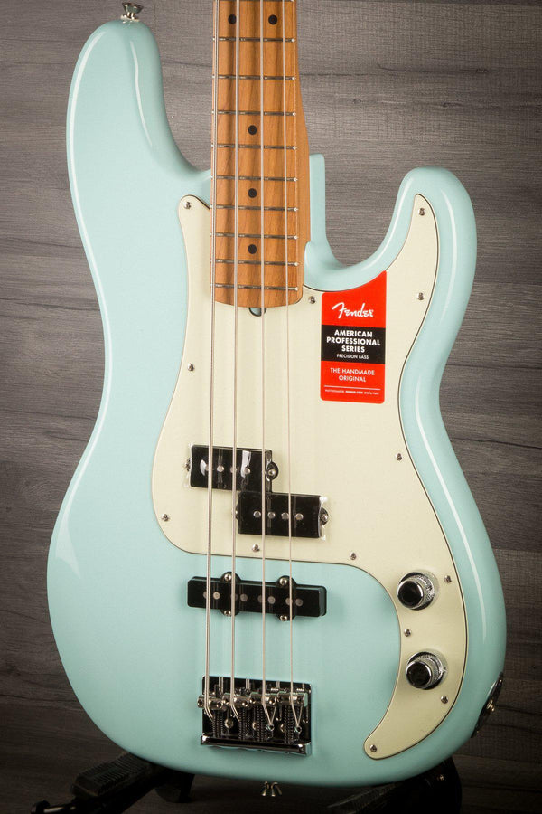 Fender Bass Guitar Fender - Limited Edition American Professional Precision Bass Roasted Daphne Blue