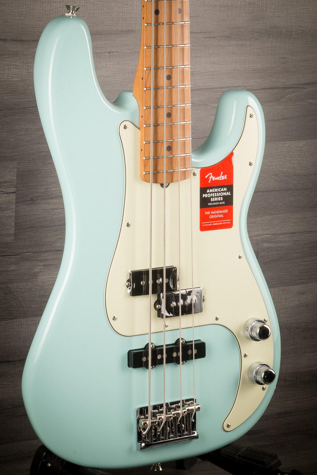 Fender Bass Guitar Fender - Limited Edition American Professional Precision Bass Roasted Daphne Blue