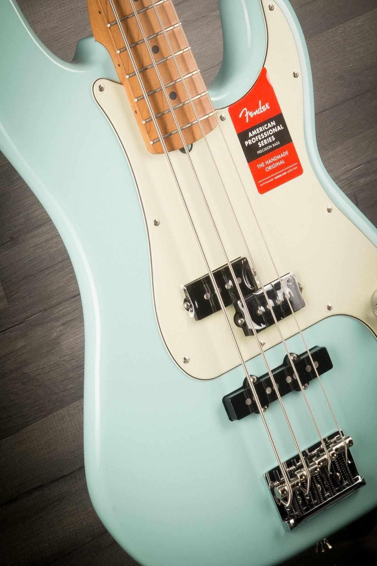 Fender Limited Edition American Professional Precision Bass Guitar - Roasted Daphne Blue