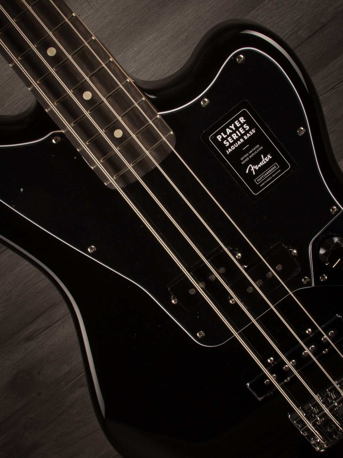 Fender Limited Edition Jaguar Bass Guitar - Black, Ebony Fingerboard