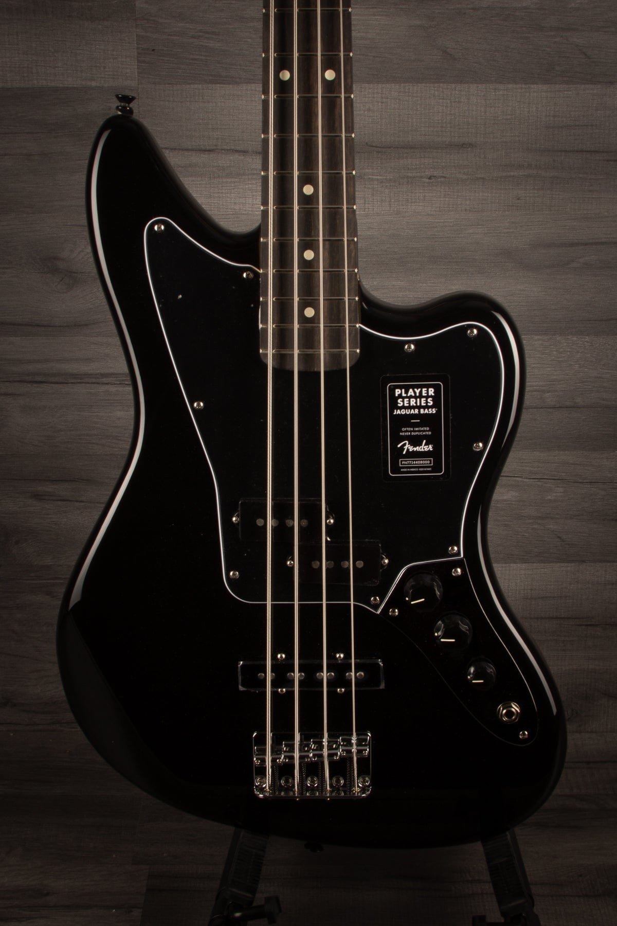 Fender Bass Guitar Fender Limited Edition Jaguar Bass In Black Ebony Fingerboard