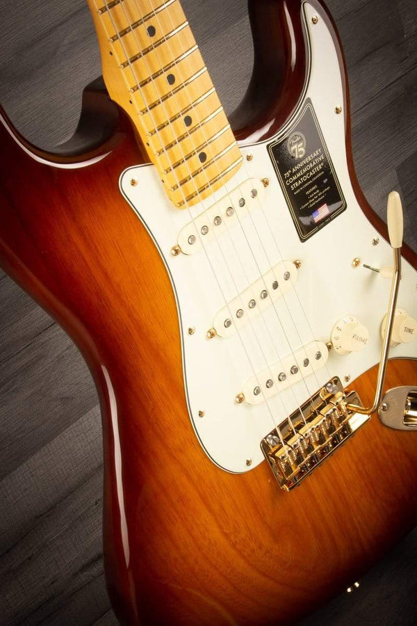 Fender Electric Guitar Fender 75th Anniversary Commemorative Stratocaster 2-Colour Bourbon Burst