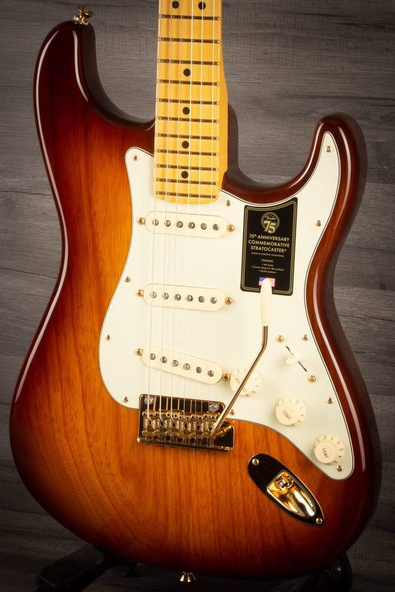 Fender Electric Guitar Fender 75th Anniversary Commemorative Stratocaster 2-Colour Bourbon Burst