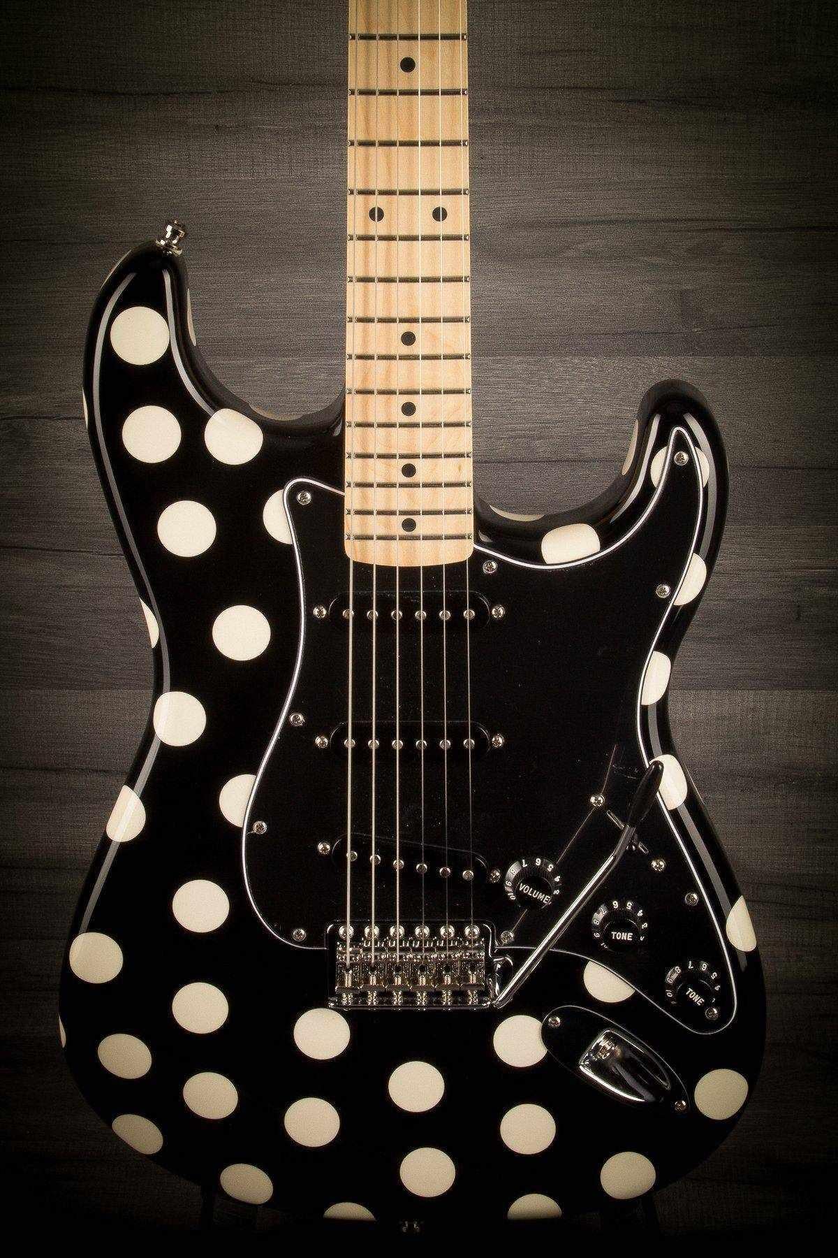 Fender Buddy Guy Polka Dot Stratocaster MN - Black/White Dots