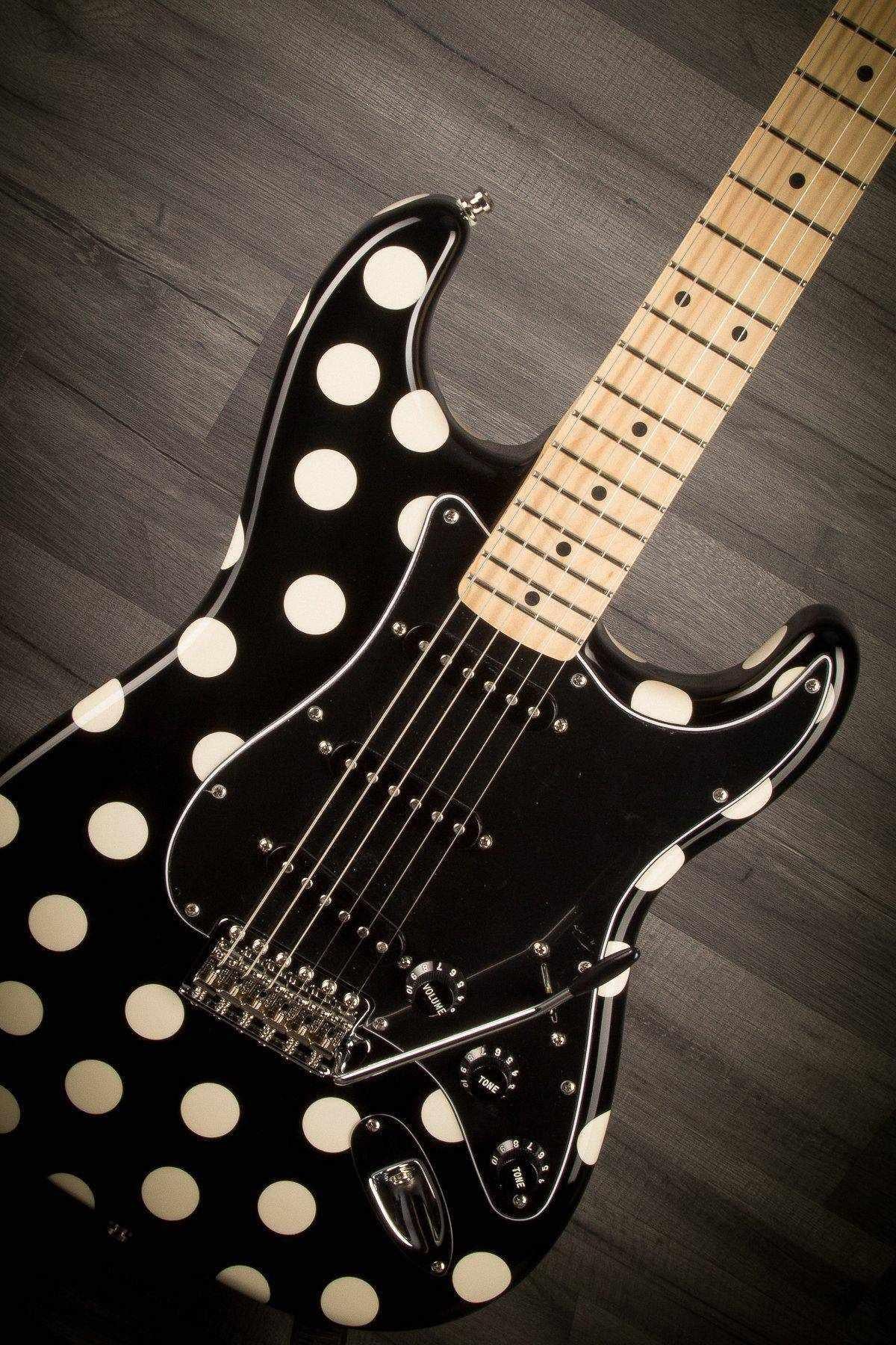 Fender Buddy Guy Polka Dot Stratocaster MN - Black/White Dots