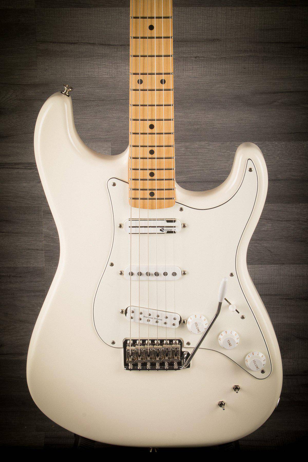 Fender Ed O'Brien Sustainer Stratocaster - Olympic White - MusicStreet