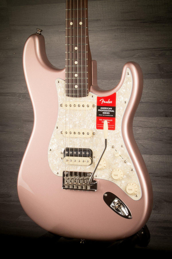 Fender Electric Guitar Fender FSR American Pro HSS Stratocaster, Rose Gold, Rosewood Neck