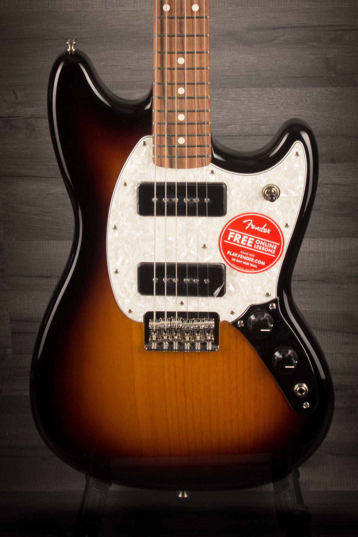 Fender Mustang 90 Electric Guitar, Pau Ferro, 2-Tone Sunburst - MusicStreet