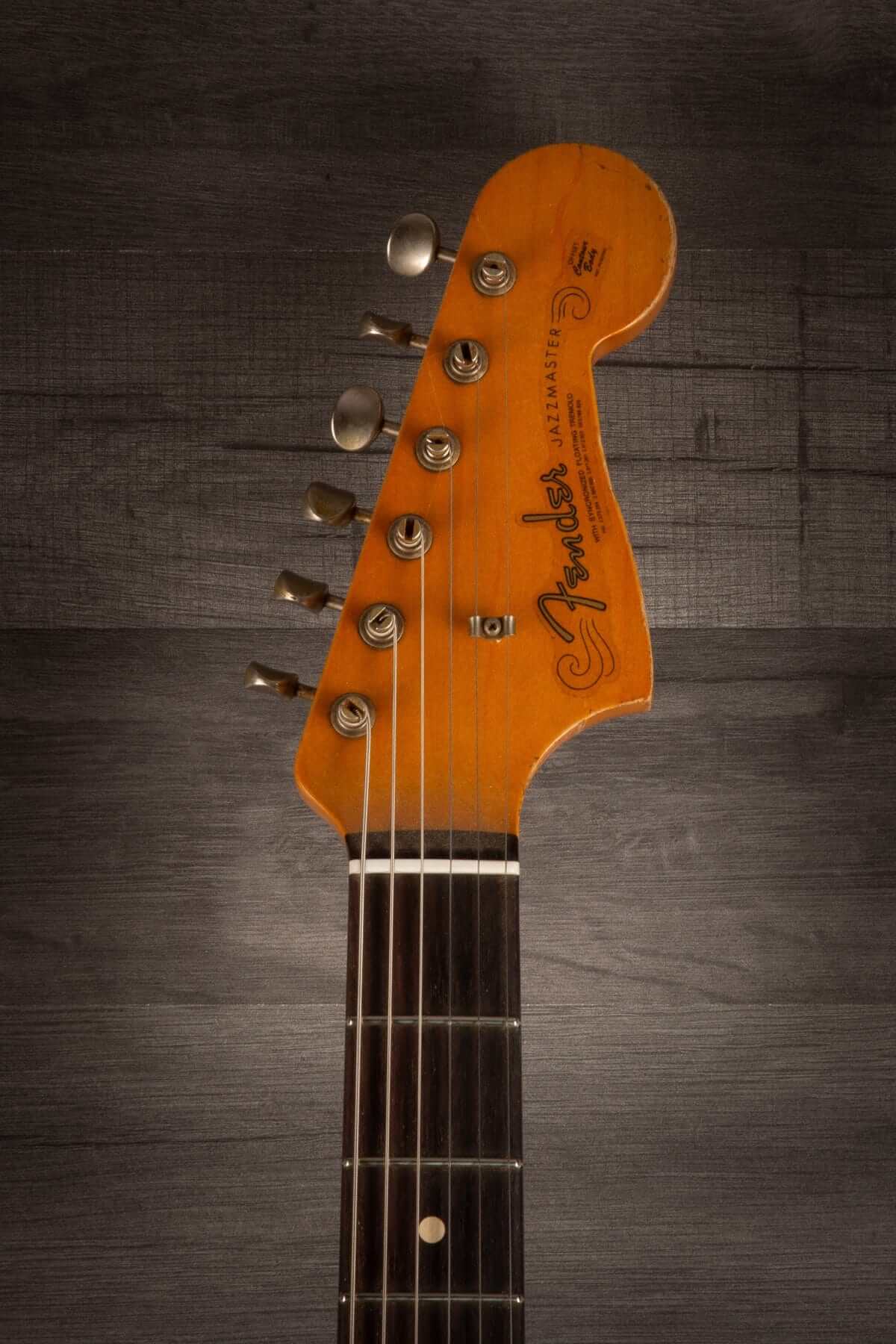 USED - Fender Carlos Lopez Masterbuilt '62 Jazzmaster (2021) - Faded Fiesta red over sunburst Heavy relic.