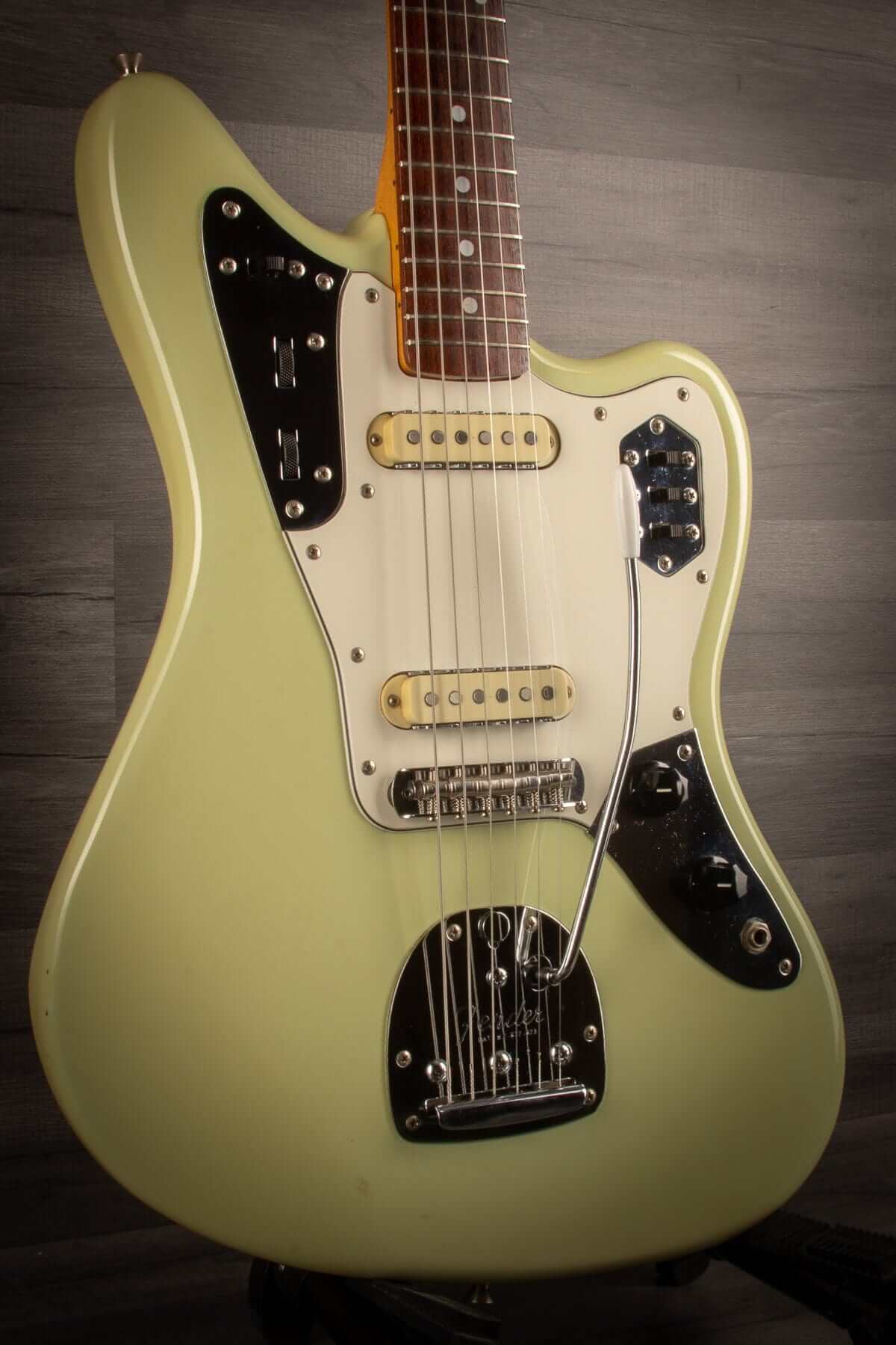 USED - Fender Crafted in Japan JG-66 Jaguar, Sonic Blue (faded) matching headstock